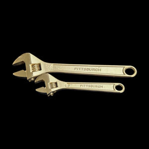 Pair Pittsburgh Adjustable Wrenchs 12" and 6" Lightly Used